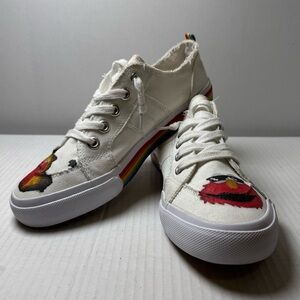 POP Comfort Fit Women’s Declan Rainbow Canvas Sneakers Detailed